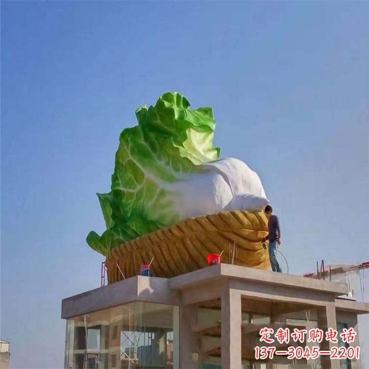 威海玻璃钢白菜雕塑