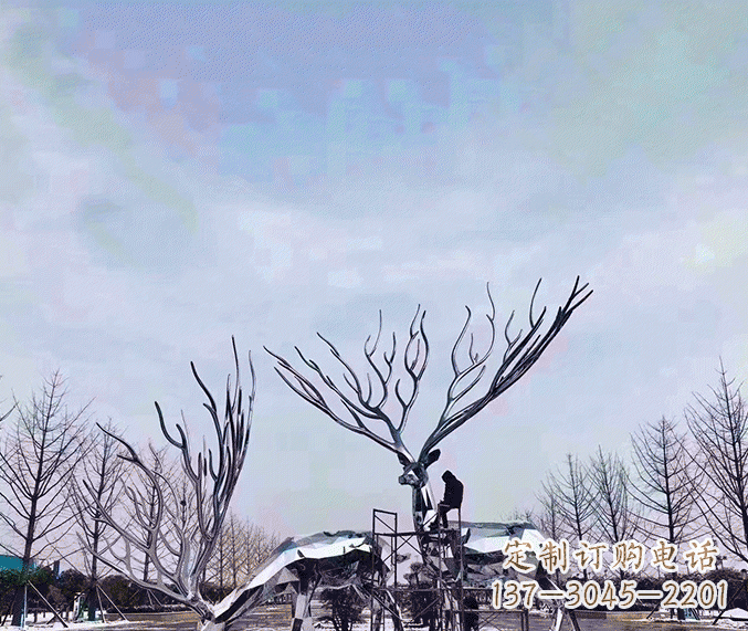 威海鹿群立体雕塑