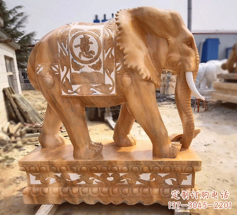 威海精美大象雕刻