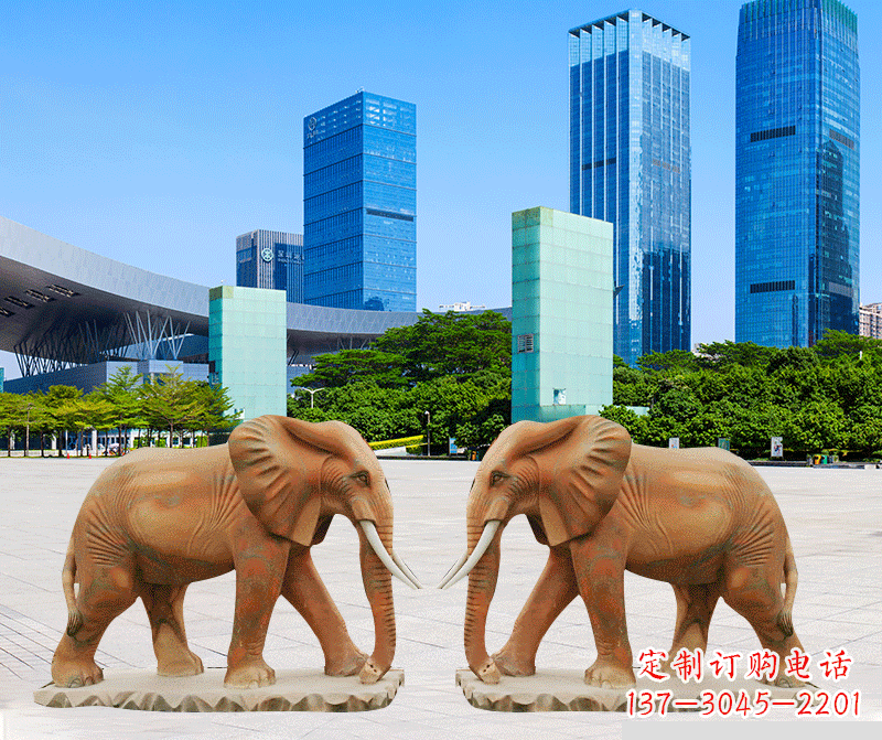 威海精美大象雕塑
