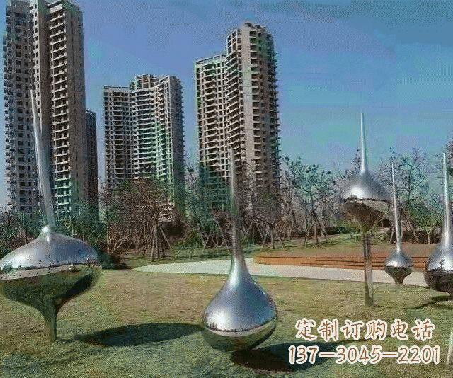 威海精致的不锈钢陀螺雕塑