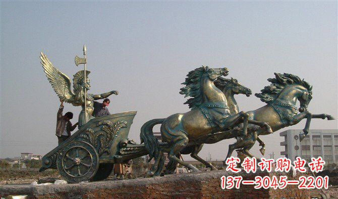 威海阿波罗战车广场景观铜雕 (2)