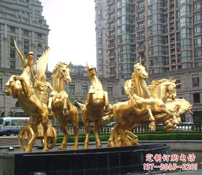 威海八马群阿波罗铜雕