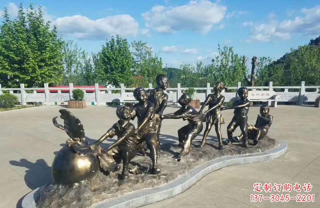 威海拔萝卜人物铜雕112