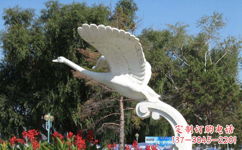 威海白天鹅大理石雕塑