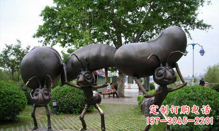 威海搬运粮食的蚂蚁公园景观铜雕