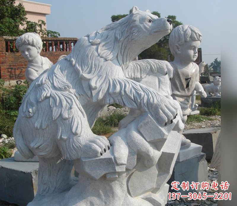 威海北极熊石雕
