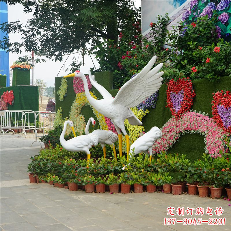 威海北京玻璃钢仙鹤雕塑