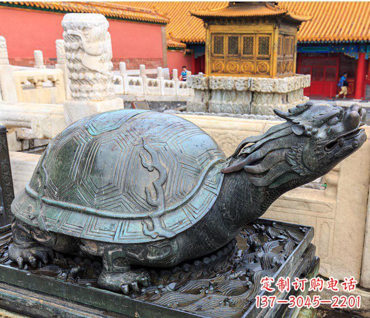 威海北京故宫龙龟景观铜雕塑