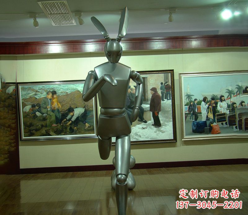 威海奔跑兔子雕塑