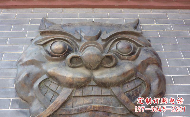 威海狴犴古代神兽铜浮雕