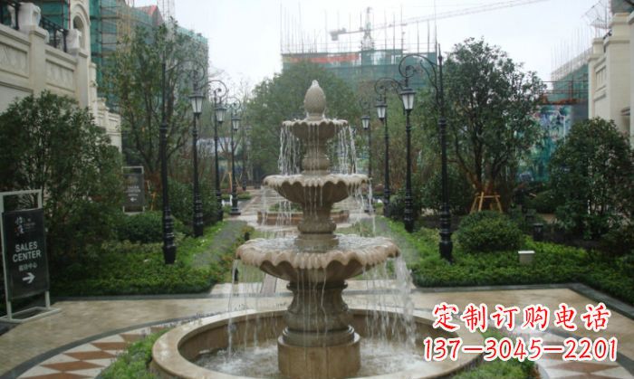 威海别墅景观大型喷泉石雕 (2)