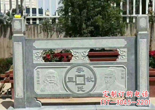 威海别墅景观仿古石雕栏板