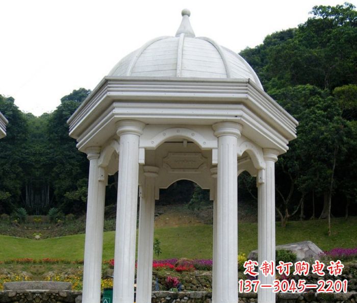 威海别墅景观欧式石雕凉亭 (2)