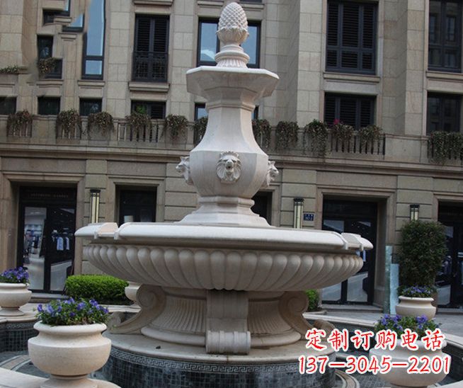 威海别墅景观石雕大理石喷泉