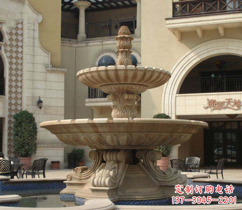 威海别墅景观石雕大型喷泉雕塑 (2)