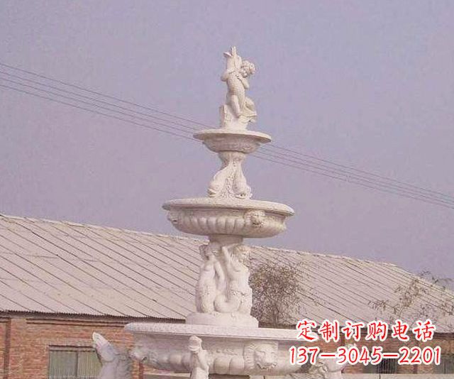 威海别墅景观天使喷泉石雕 (2)