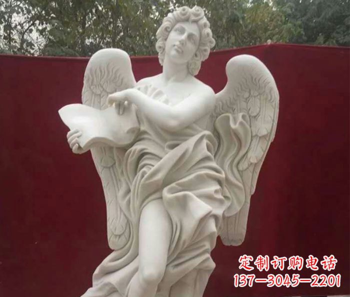 威海别墅景观天使人物石雕 (2)