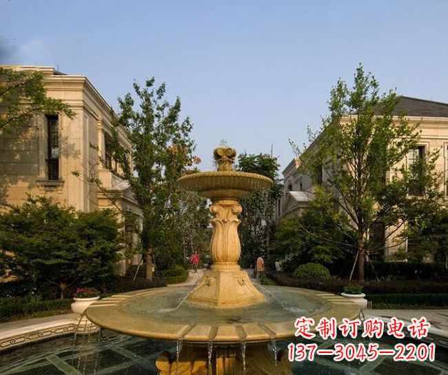 威海别墅石雕大型喷泉雕塑 (2)