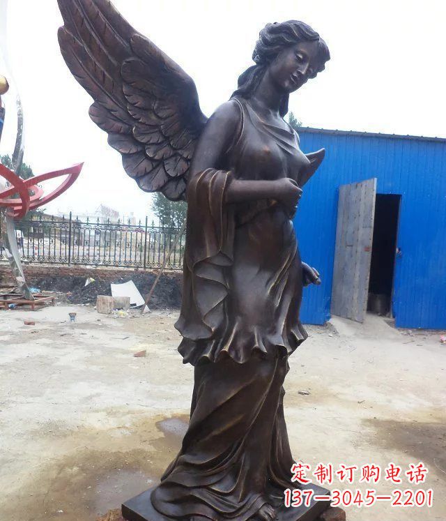 威海玻璃钢仿铜欧式女人人物雕塑