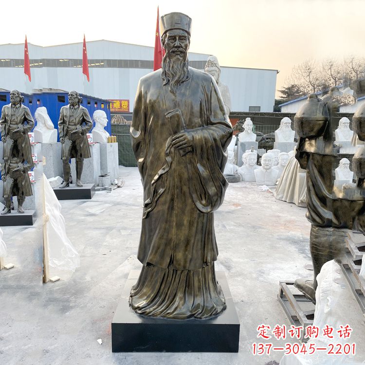 威海玻璃钢仿铜苏轼苏东坡名人雕塑