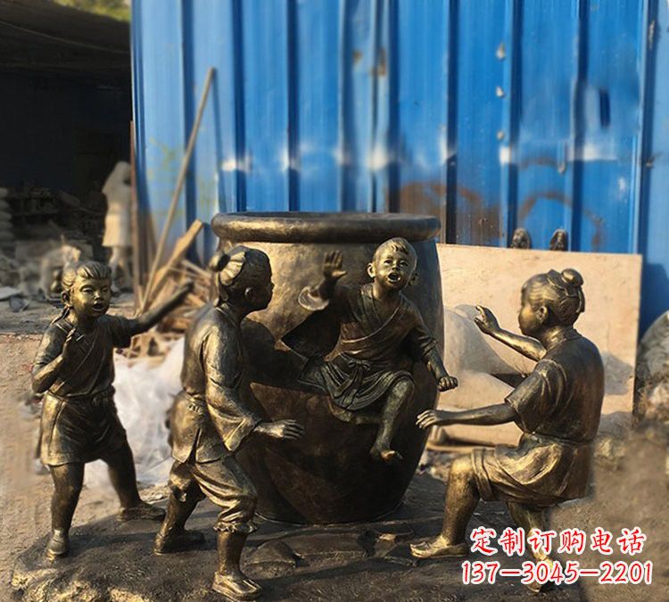 威海玻璃钢仿铜司马光砸缸