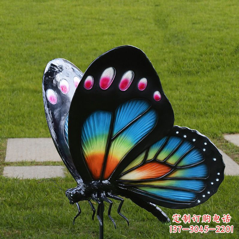 威海玻璃钢仿真蝴蝶昆虫雕塑