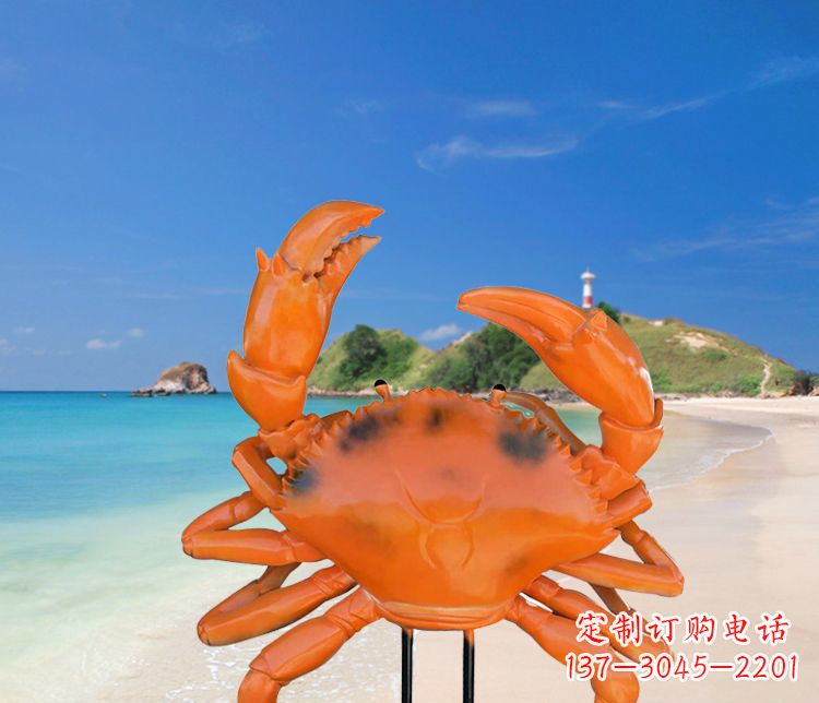 威海玻璃钢螃蟹雕塑