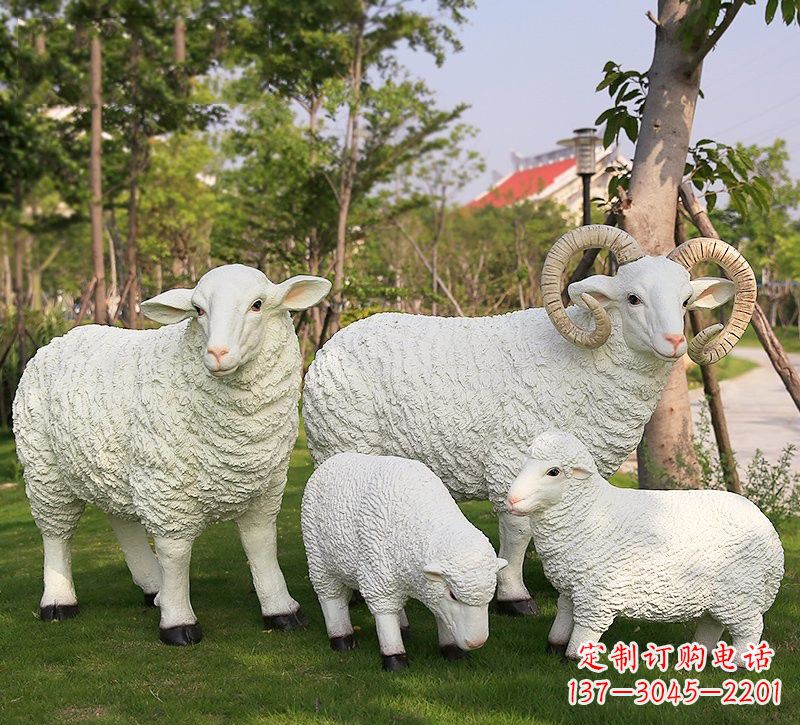 威海玻璃钢仿真山羊
