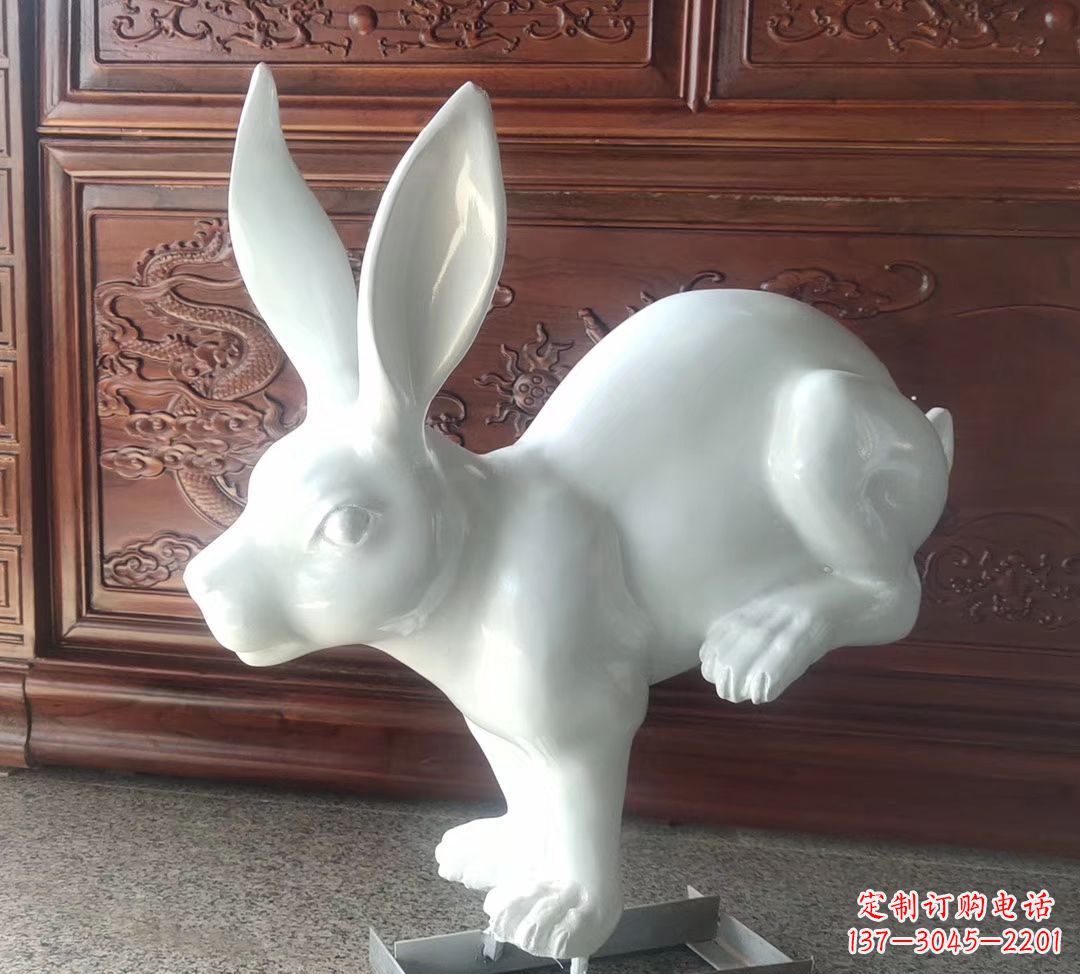 威海玻璃钢仿真生肖兔