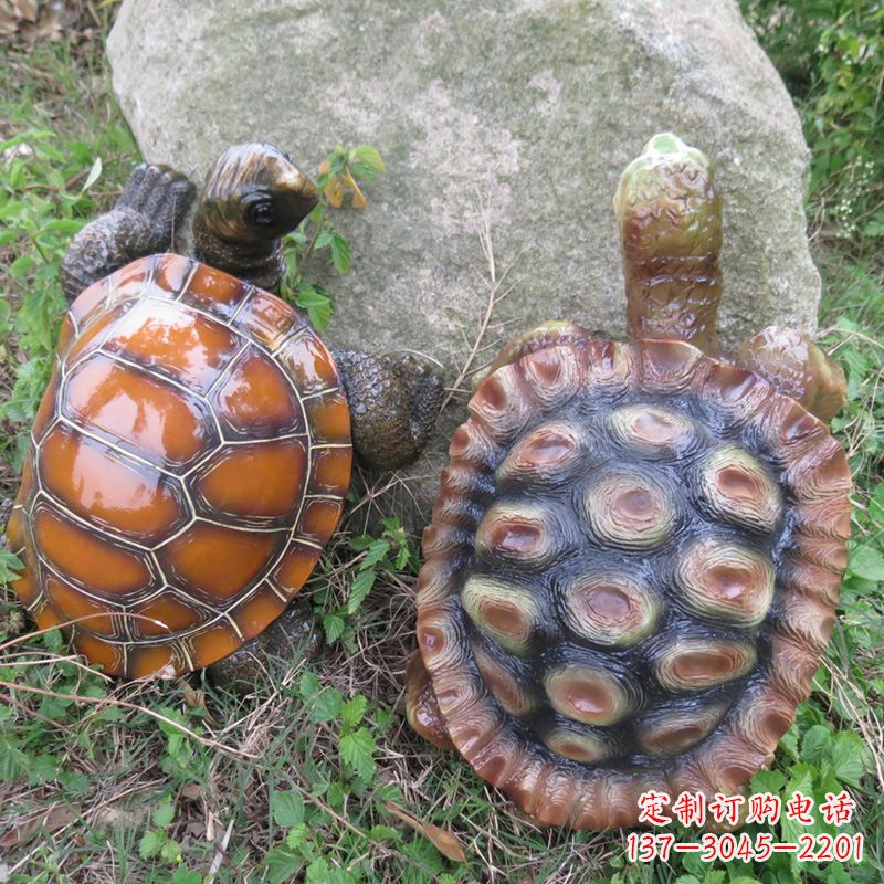 威海玻璃钢海龟雕塑精致美观的园林装饰品