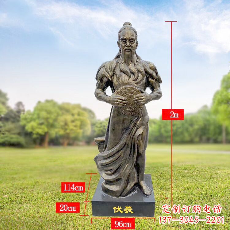 威海伏羲玻璃钢雕塑传承中华文化的精神家园