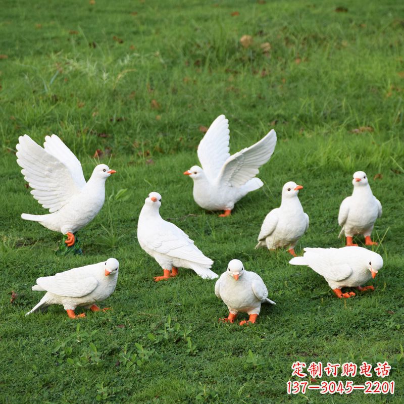 威海玻璃钢鸽子雕塑艺术的精美表现