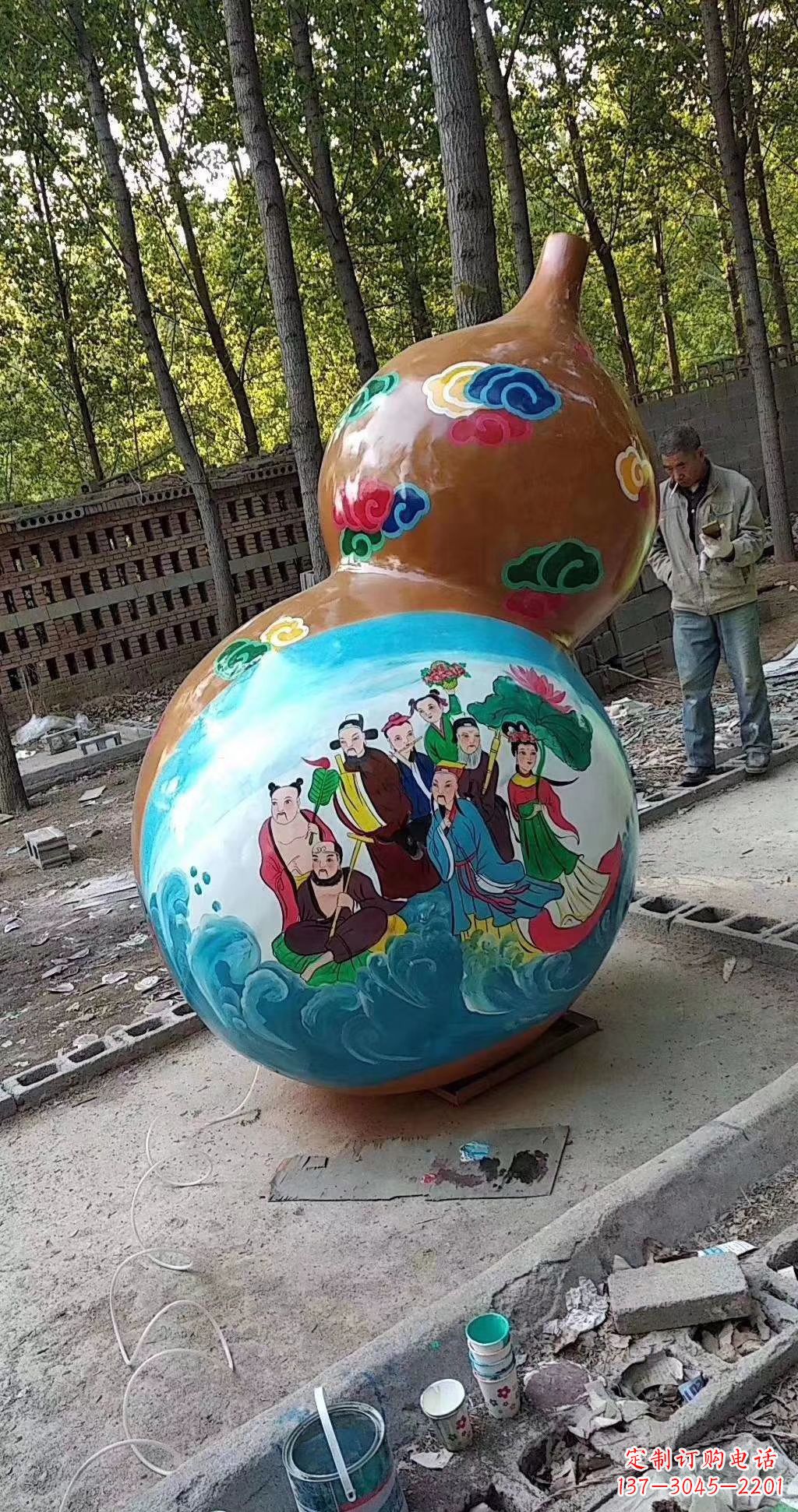 威海玻璃钢葫芦雕塑一种全新的艺术形式