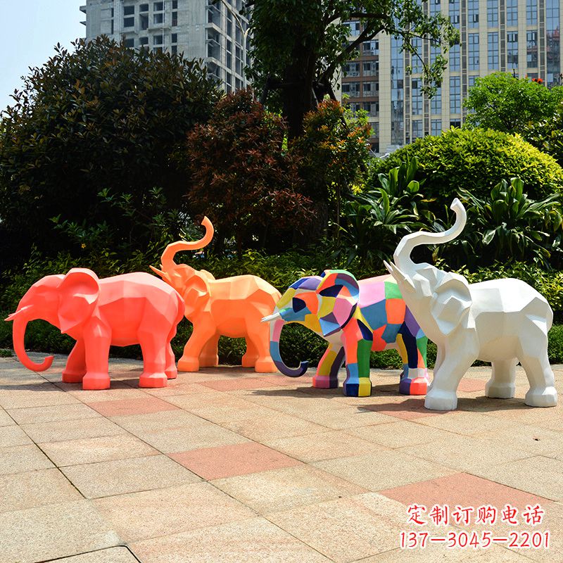 威海金色大象雕塑活跃的商场游乐场