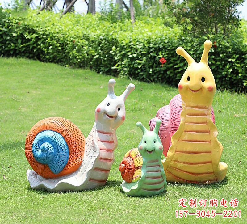 威海玻璃钢蜗牛雕塑精美艺术品