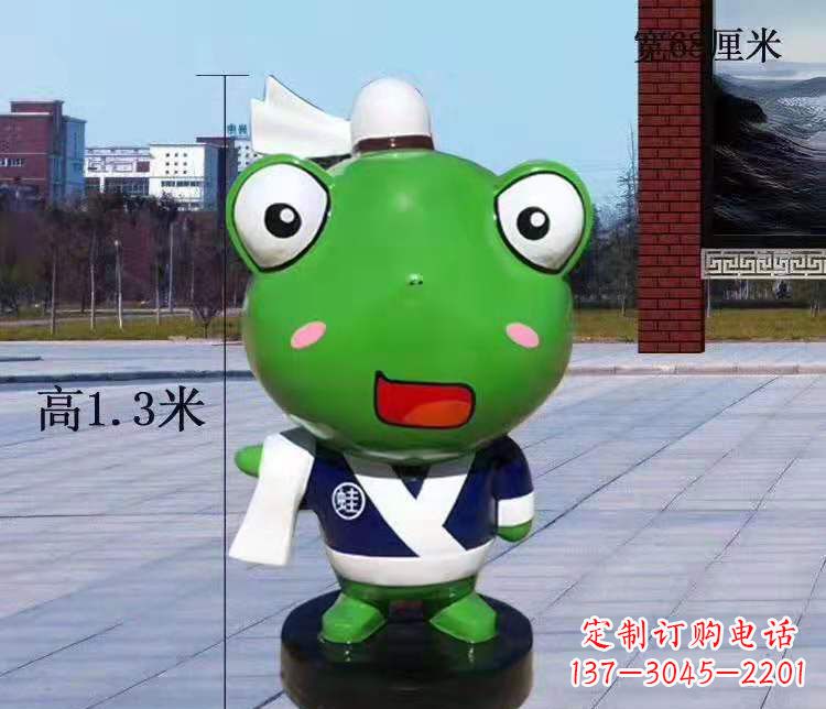 威海玻璃钢卡通小青蛙——景观雕塑的新灵感