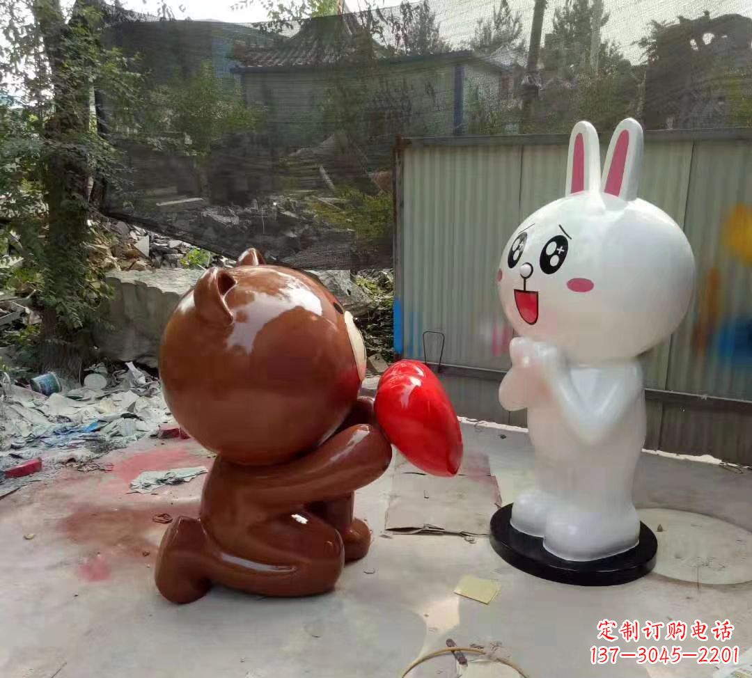 威海玻璃钢卡通熊猫雕塑精美的动物雕塑