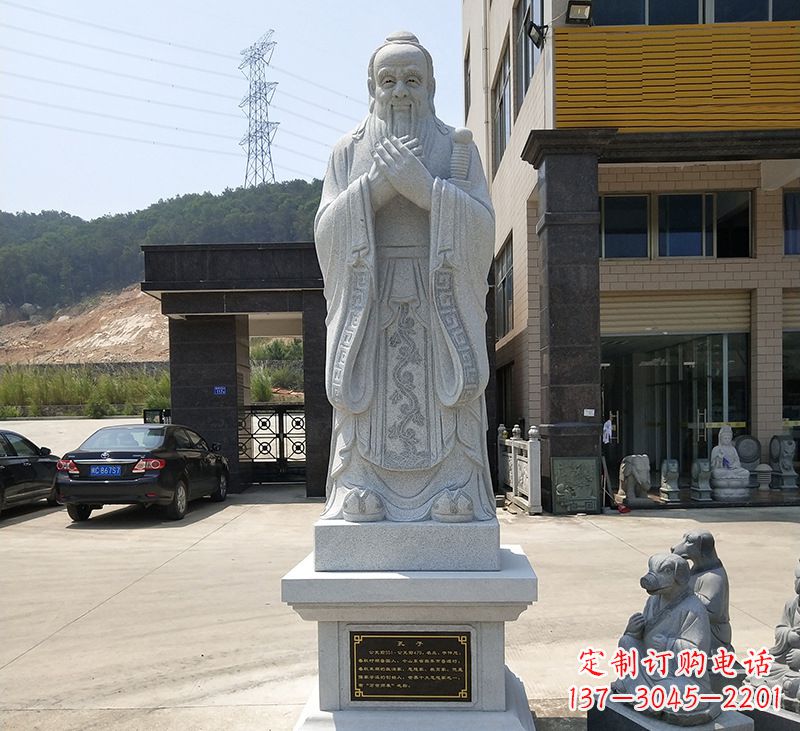 威海玻璃钢孔子像雕塑