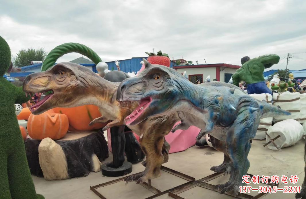威海恐龙雕塑玻璃钢的艺术精品