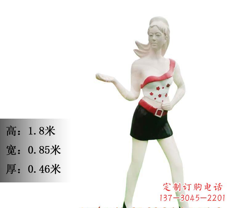 威海玻璃钢美女雕塑精致细腻的艺术精品