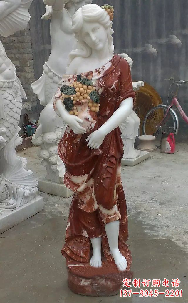 威海玻璃钢女人公园人物雕塑