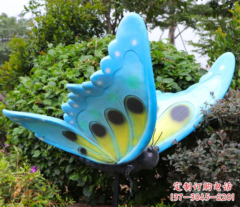 威海玻璃钢树脂仿真昆虫蝴蝶雕塑