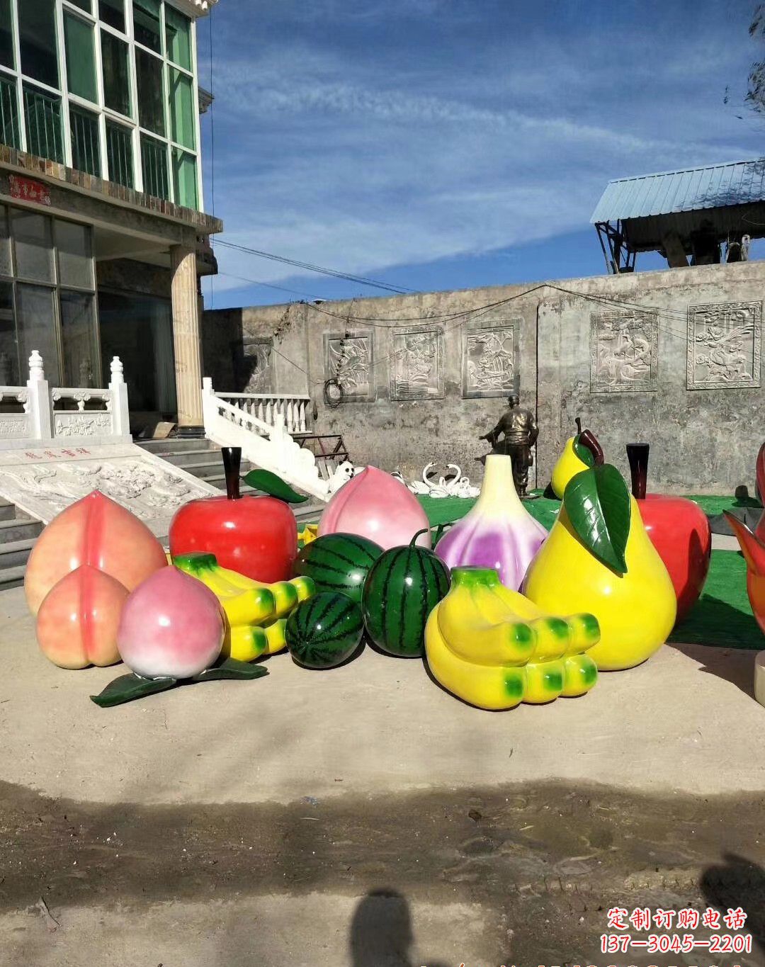 威海玻璃钢水果景观雕塑