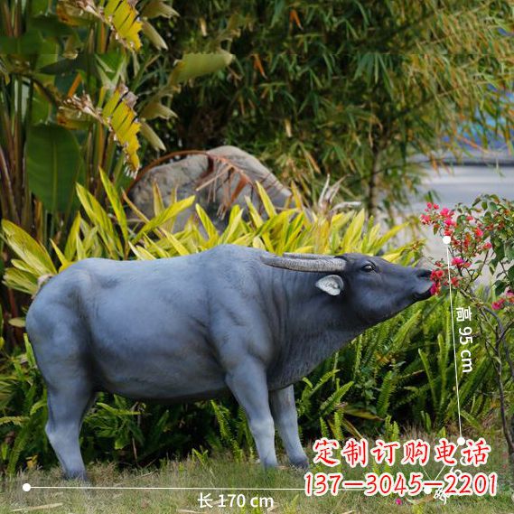 威海玻璃钢水牛雕塑——象征力量的艺术作品