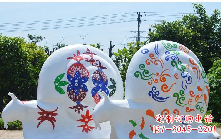 威海玻璃钢蜗牛一种精美的雕塑