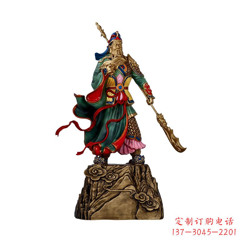威海玻璃钢制关羽雕塑