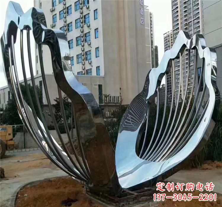 威海不锈钢贝壳景观雕塑