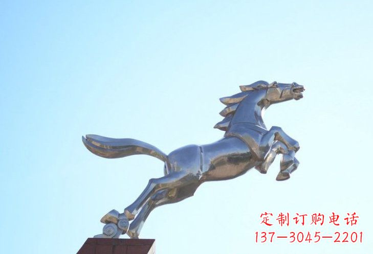 威海不锈钢奔马雕塑