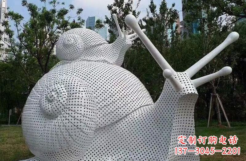 威海不锈钢蜗牛雕塑把自然美搬进家居